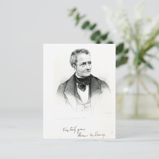 Thomas de Quincey Briefkaart (Staand voorkant)