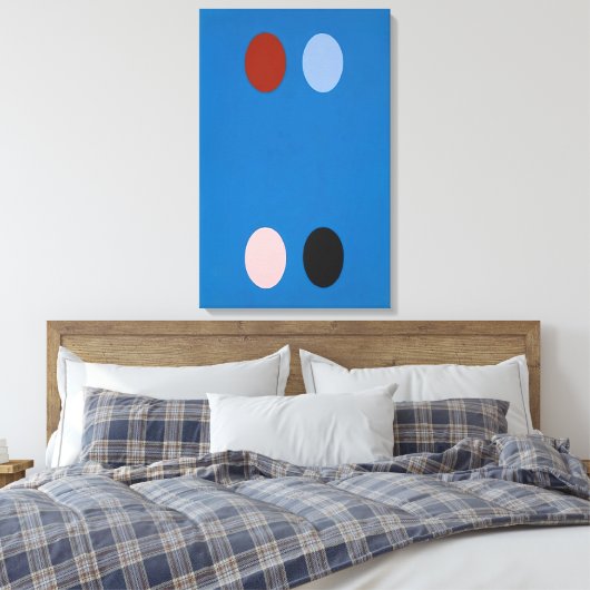 Thomas Downing - Frankrijk Blauw - 1965 Canvas Afdruk (Insitu (Slaapkamer))