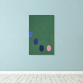 Thomas Downing - Green Square - Op Art Canvas Afdruk (Insitu (Houten vloer))