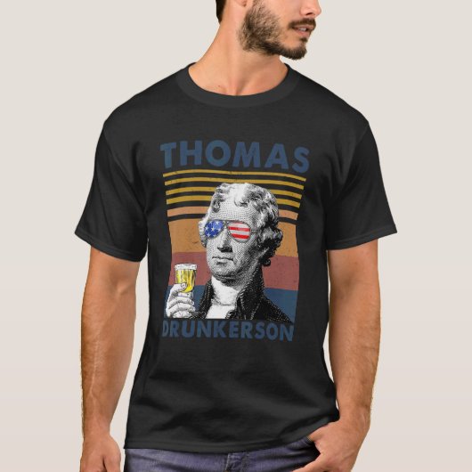 Thomas Drunkerson Drink Partij 4 juli Jeff T-shirt (Voorkant)