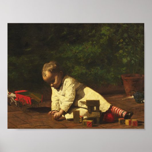 Thomas Eakins - Baby bij Play Poster (Voorkant)