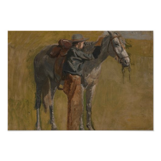 Thomas Eakins - Cowboy: Studie naar cowboys Foto Afdruk (Voorkant)