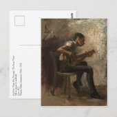 Thomas Eakins - Het Briefkaart van Banjo Player 18 (Voorkant / Achterkant)