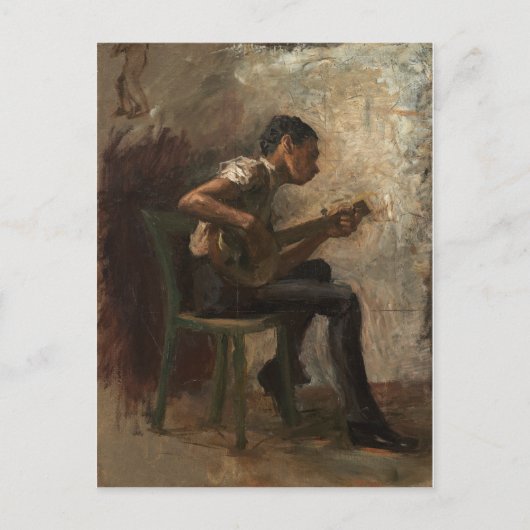 Thomas Eakins - Het Briefkaart van Banjo Player 18 (Voorkant)