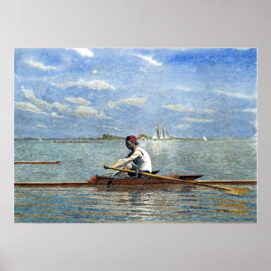 Thomas Eakins John Biglin in een Single Scull Poster (Voorkant)