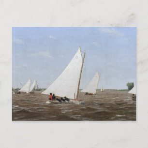 Thomas Eakins - Sailboten Racing on the Delaware Briefkaart
