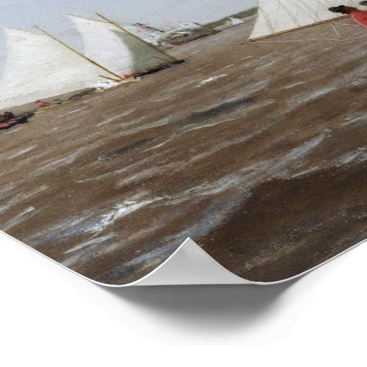 Thomas Eakins - Sailboten Racing on the Delaware Poster (Hoek)