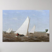 Thomas Eakins - Sailboten Racing on the Delaware Poster (Voorkant)