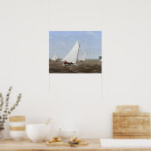 Thomas Eakins - Sailboten Racing on the Delaware Poster (Keuken)