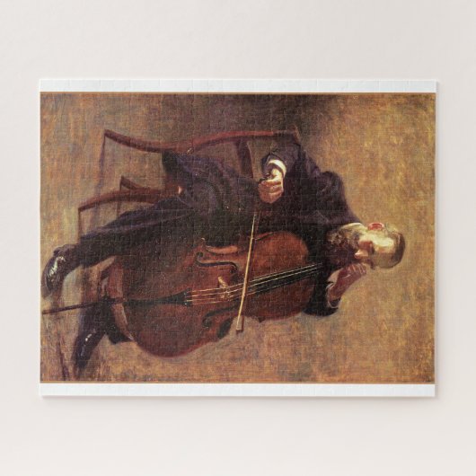 Thomas Eakins schilderij, de cello speler, Legpuzzel (Horizontaal)