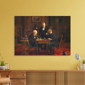 Thomas Eakins the Chess Spelers Canvas Afdruk (Insitu (Woonkamer))