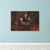 Thomas Eakins the Chess Spelers Canvas Afdruk (Insitu (Houten vloer))