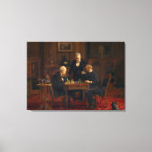 Thomas Eakins the Chess Spelers Canvas Afdruk (Voorkant)