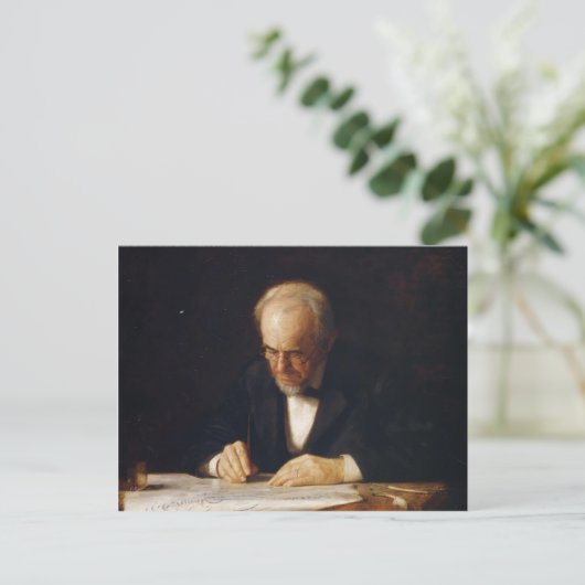 Thomas Eakins-The Writing Master (Benjamin Eakins) Briefkaart (Staand voorkant)
