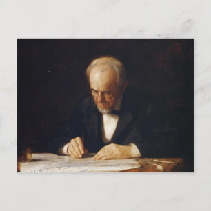 Thomas Eakins-The Writing Master (Benjamin Eakins) Briefkaart