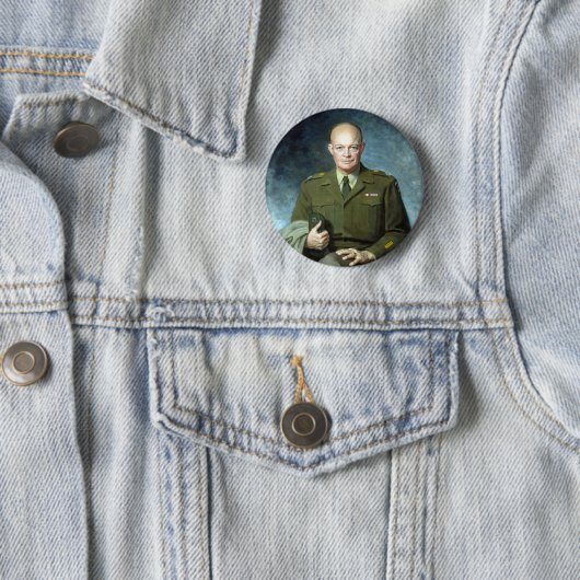 Thomas Edgar Stephens Dwight D. Eisenhower Ronde Button 5,7 Cm (In situ)
