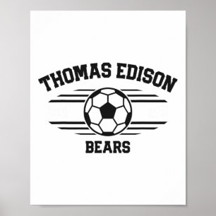 Thomas Edison Bears Voetbalrekening 2025 Poster