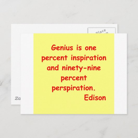 Thomas Edison citaat Briefkaart (Voorkant / Achterkant)