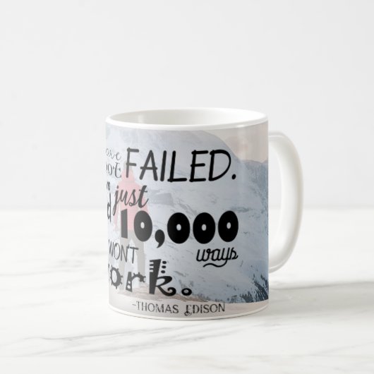 Thomas Edison citeert Eenvoudige Mok (Voorkant rechts)