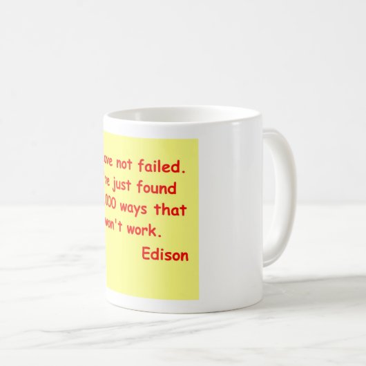 Thomas Edison citeert Koffiemok (Voorkant rechts)