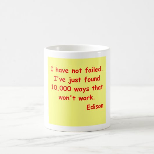 Thomas Edison citeert Koffiemok (Center)