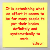 Thomas Edison citeert Poster (Voorkant)