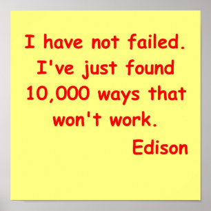 Thomas Edison citeert Poster