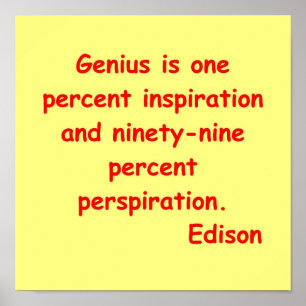 Thomas Edison citeert Poster