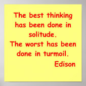 Thomas Edison citeert Poster (Voorkant)