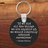 Thomas Edison citeert Sleutelhanger (Voorkant)