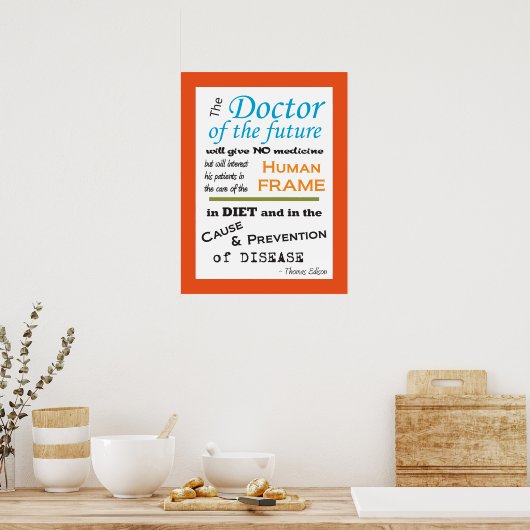 Thomas Edison Doctor in het toekomstige Poster (Keuken)