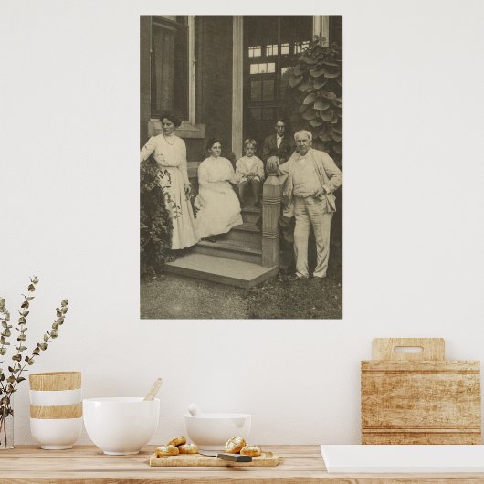 Thomas Edison en Family Poster (Keuken)