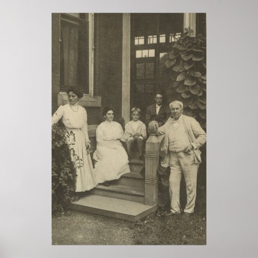 Thomas Edison en Family Poster (Voorkant)