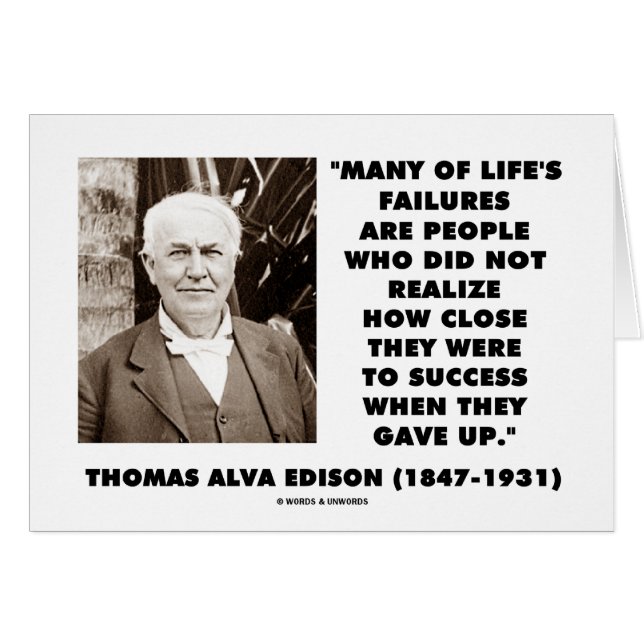 Thomas Edison faalt dicht bij succes en heeft zich (Voorkant Horizontaal)