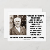 Thomas Edison faalt dicht bij succes en heeft zich (Voorkant / Achterkant)