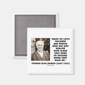 Thomas Edison faalt dicht bij succes en heeft zich Magneet (Voorkant / Achterkant)
