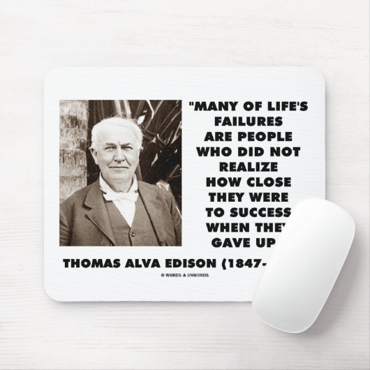 Thomas Edison faalt dicht bij succes en heeft zich Muismat (Met muis)