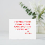 thomas edison grap briefkaart (Staand voorkant)