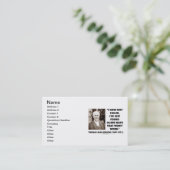 Thomas Edison heeft 10.000 manieren gevonden Visitekaartje (Staand voorkant)