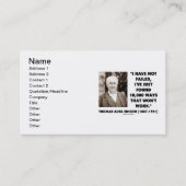 Thomas Edison heeft 10.000 manieren gevonden Visitekaartje (Voorkant)