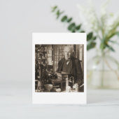 Thomas Edison in Zijn Lab Stereoview Briefkaart (Staand voorkant)