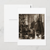 Thomas Edison in Zijn Lab Stereoview Briefkaart (Voorkant / Achterkant)