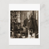 Thomas Edison in Zijn Lab Stereoview Briefkaart (Voorkant)