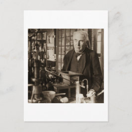 Thomas Edison in Zijn Lab Stereoview Briefkaart