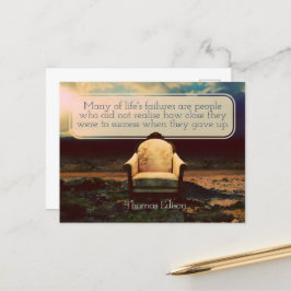 Thomas Edison Inspirerend citaat "mislukkingen" Briefkaart