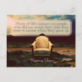 Thomas Edison Inspirerend citaat "mislukkingen" Briefkaart (Voorkant)