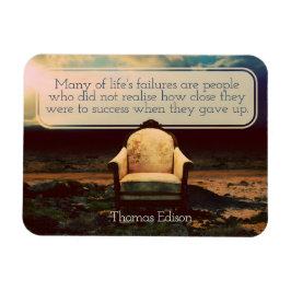 Thomas Edison Inspirerend citaat "mislukkingen" Magneet
