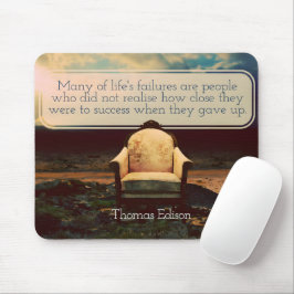 Thomas Edison Inspirerend citaat "mislukkingen" Muismat