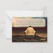 Thomas Edison Inspirerend citaat "mislukkingen" Notitiekaartje (Voorkant)