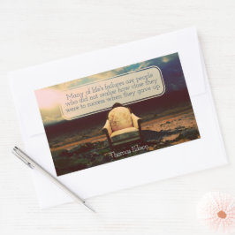 Thomas Edison Inspirerend citaat "mislukkingen" Rechthoekige Sticker
